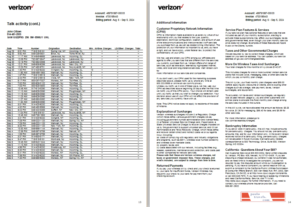 USA New Jersey Verizon utility 13 14 scr